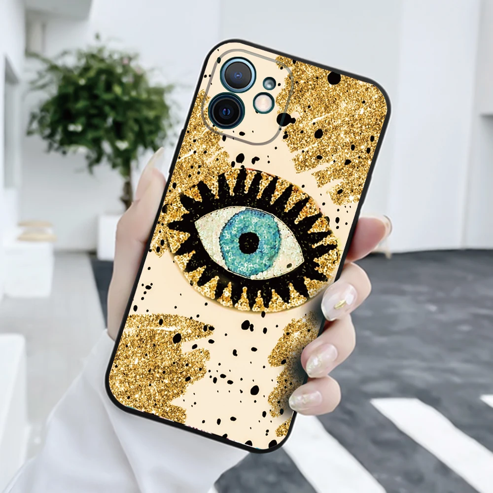 Dropshipping Evil Eye black TPU cell Phone Case For iPhone 14 pro max