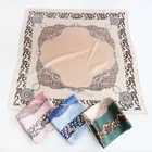 Plain Square Scarf Wholesale High Quality Custom Logo Printed Lace Plain Colour Square Polyester Scarf For Lady Decration