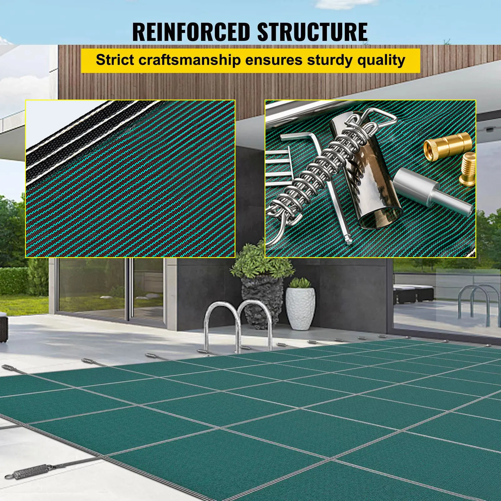 Customized High Quality Lower Price Safety Pool Cover for Family Pool Swimming Pool Cover Automatic details