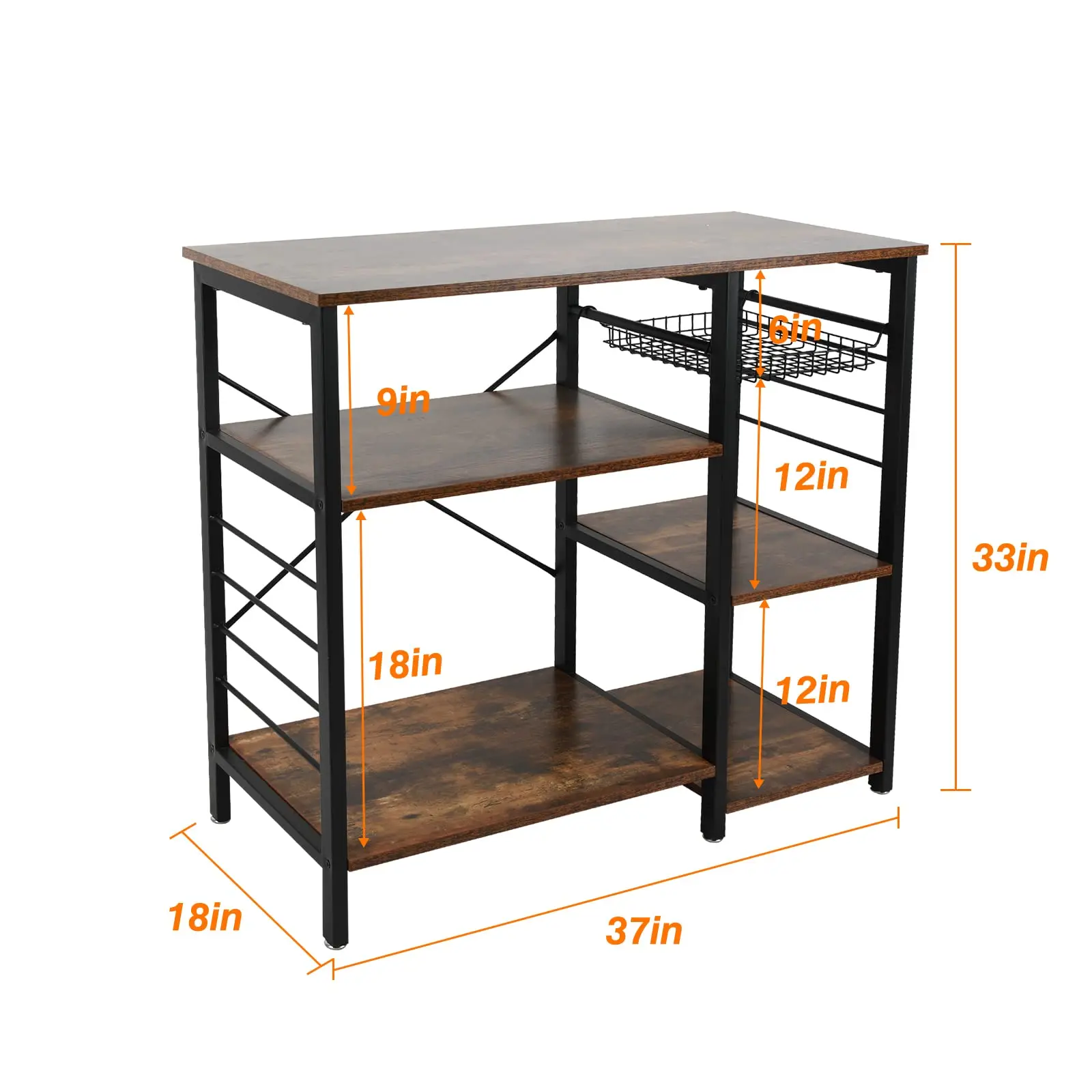 Hot Sales Kitchen Storage Home Coffee Bar Microwave Shelf Kitchen Bakers Rack Microwave Stand Bakers Storage Racks For Kitchens