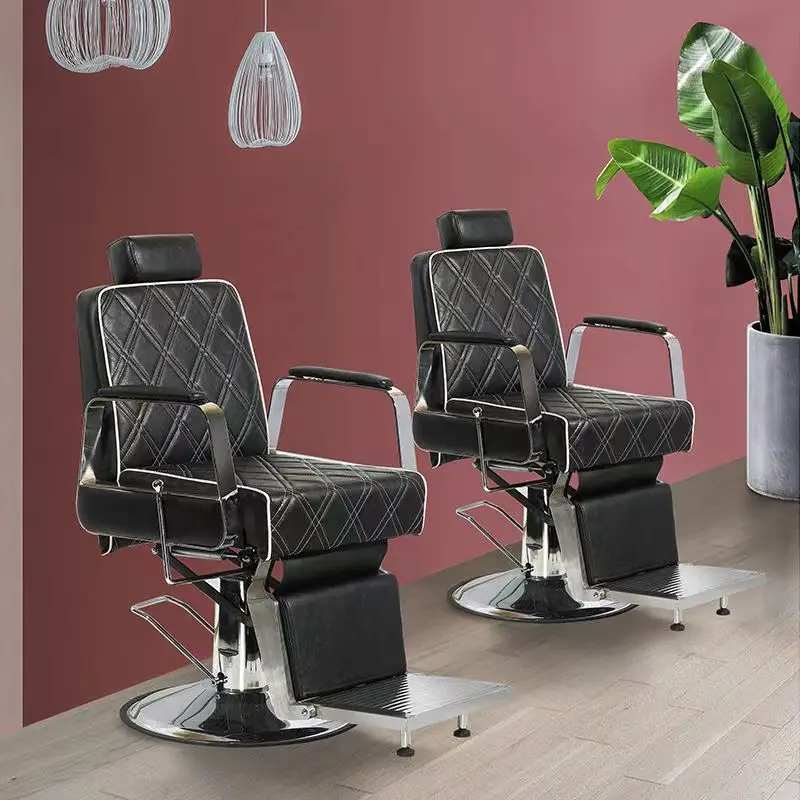 Vintage high-end hair cutting chair Salon Grease Head hair chair can be repositioned men's shaving chair
