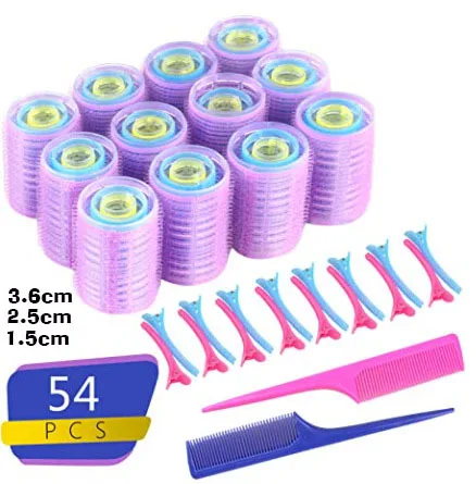 Self Grip Hair Rollers 54pcs Set - Reastar Hairdressing Curlers Self  Holding Rollers In 3 Sizes With Duckbill Clips And Combs - Buy Curling Plastic  Hair Rollers,Hair Curler Roller Amazon Top Seller,Hair