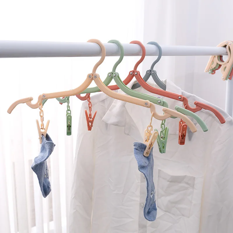 Travel Hangers Portable Folding Clothes Hangers Travel Accessories Foldable Clothes Drying Rack for Travel