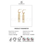Handmade Earrings Gemnel New Design 18k Gold Jewelry Charm Handmade Artisan Tapestry Drop Earrings