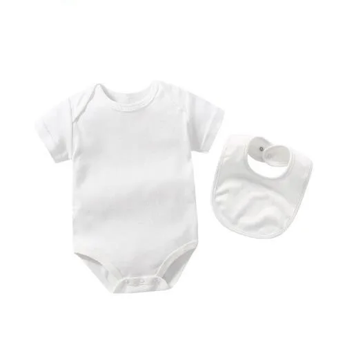 manufacturer Wholesale Newborn Baby Girl kids Clothes Solid Color Ruffle Cotton Bodysuit