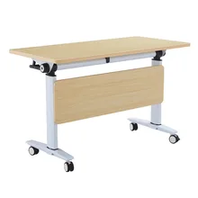 Filp Top Indoor Workstation Conference School Office Furniture Wheels Folding Training Desk Tables