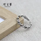 Cross Ring Ring Rings Retro Hollow Out Thai Silver Geometric Cross Type Open Mouth Ring