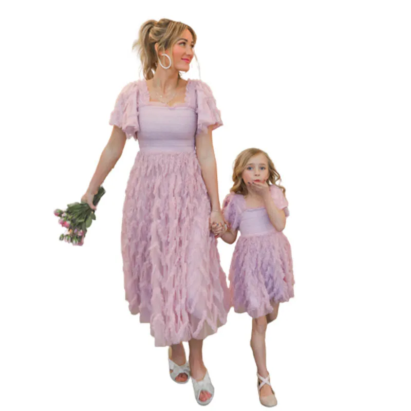 OEM children's clothing fashion mom and me summer dresses family matching outfits for any occasion