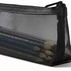 Pencil Pvc School Custom Cheap Widened Pencil Case Transparent Pvc Plastic School Mesh Pencil Case