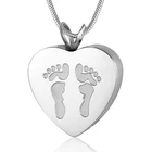 Pendant Pendants Factory Outlet Heart-Shaped Keepsake Cremation Pendant Dog/Cat Paw Prints Ashes Urn Memorial Pendants