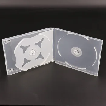 Manufacturer 16mm DVD Case Double Clear Standard CD Or DVD Shell Case PP Storage Plastic Jewel 3 CD DVD Digipaks With Cover Film