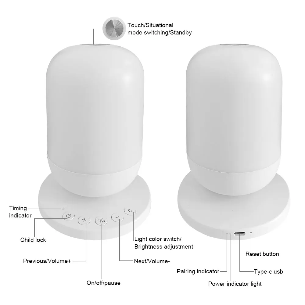 APP Control Portable Mini White Noise Sleep Helping Machine Pink Noise Maker Rechargeable White Noise Sound Machine for Baby supplier
