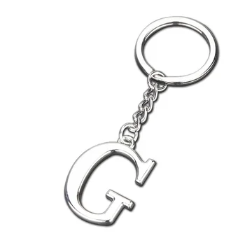 Alphabet G Metal Keychain Zinc Alloy Nickel Plating Keyring