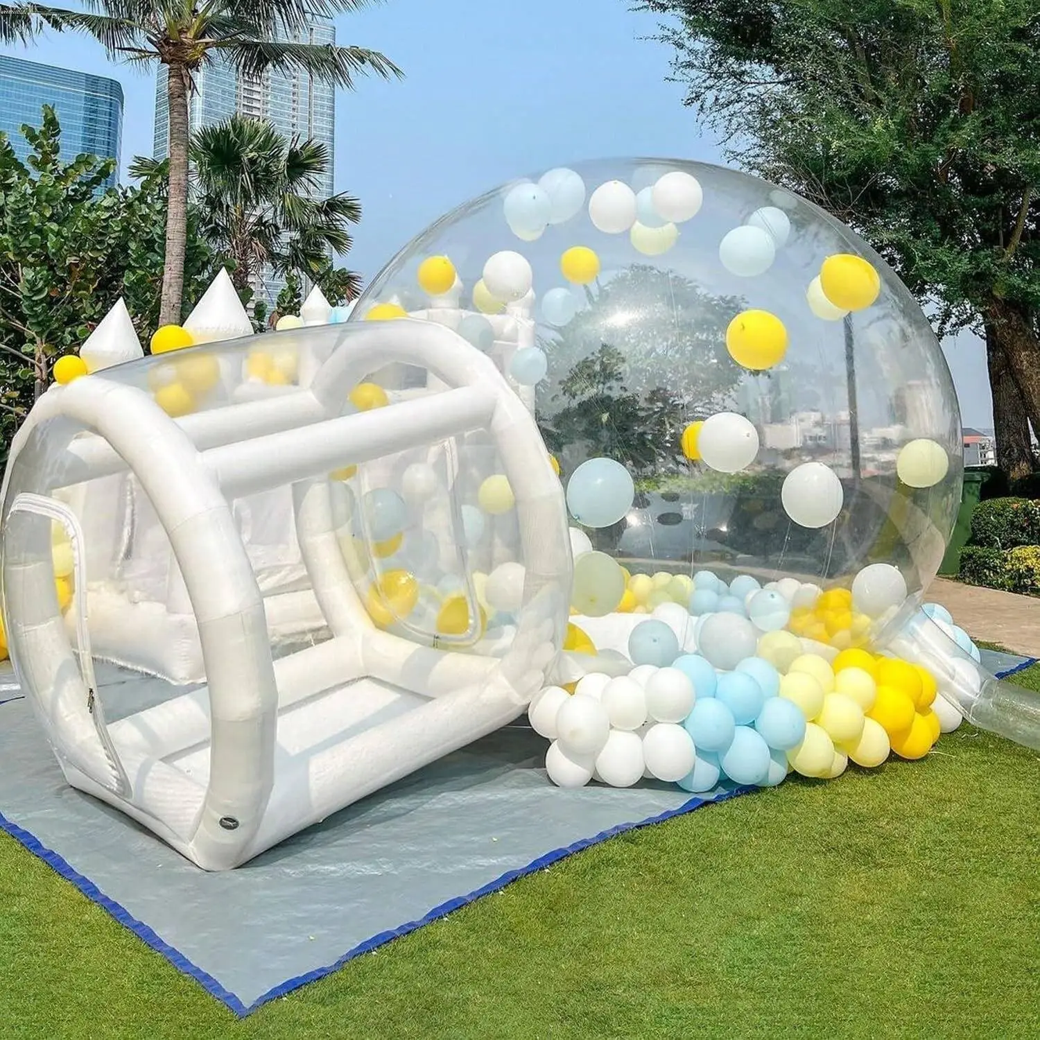 Customizable Transparent PVC Inflatable Bubble Dome with 0.65mm Tarpaulin and 0.6mm PVC for Indoor & Outdoor Weddings