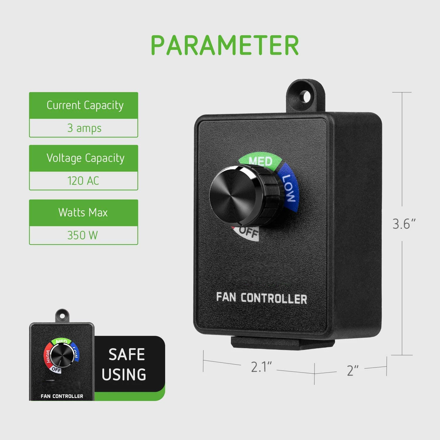Hydroponic Wireless Smart Fan, 120V, 306129 - detail 10
