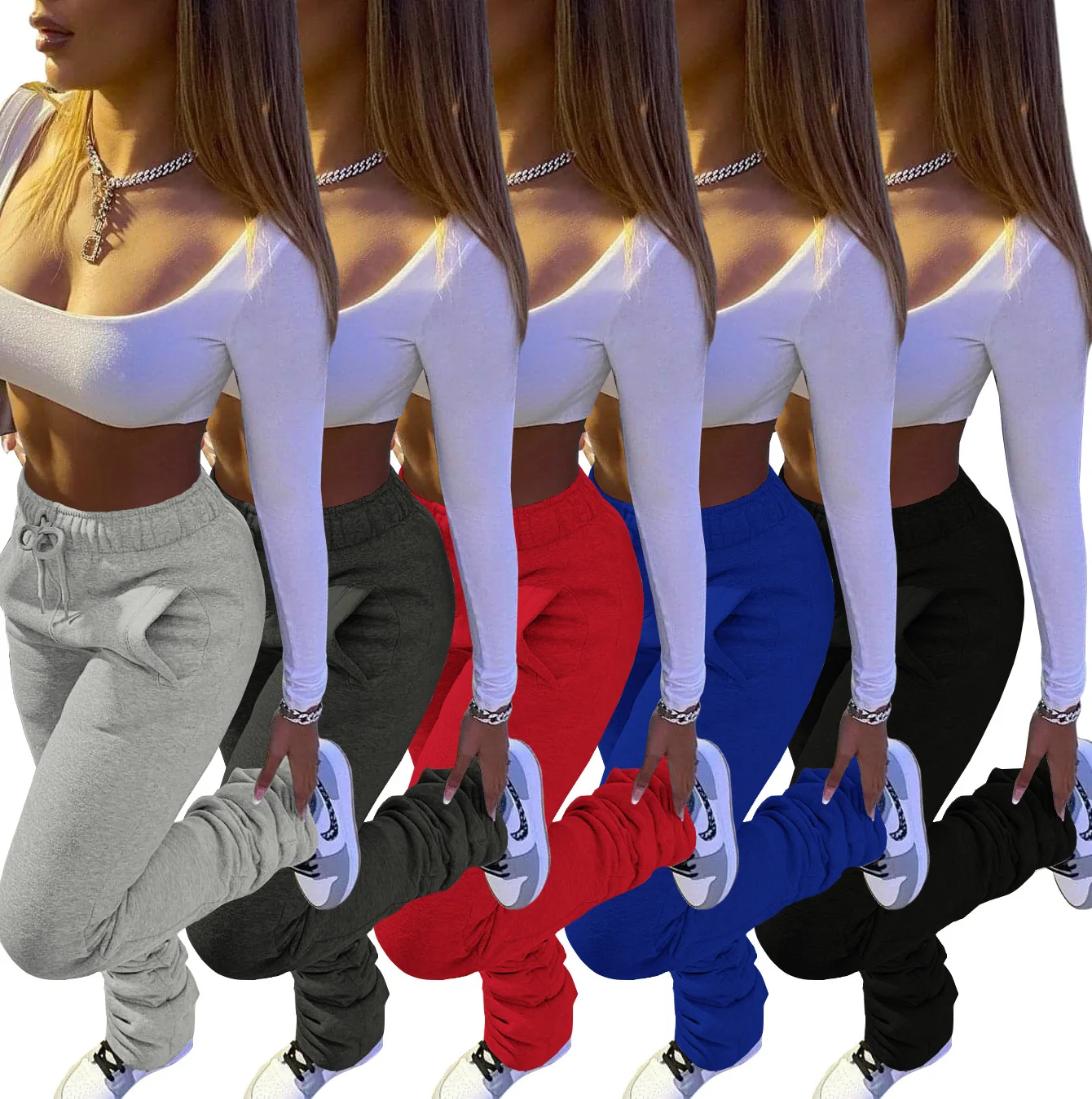 Thick Stacked Joggers Fall Winter 