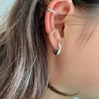 Silver Hoop Silver Unique 18K Gold Pleated 925 Sterling Silver Hoop Earrings