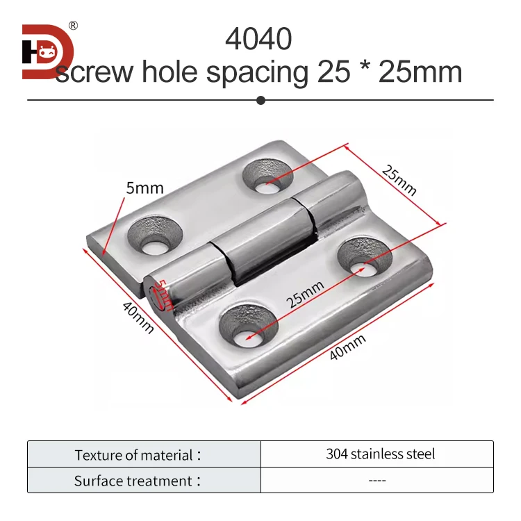 Stainless Steel 304 Heavy-duty Thick Hinge with Strong Heavy-duty Industrial Hinge 40/50/60mm High Load-bearing Capacity supplier