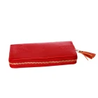 Fashion Wallet Women Fashion Solid Color Faux Leather Pu Long Wallet With Zipper Closure Card Slots