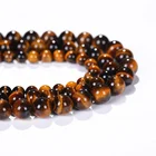 Beads Yellow Tiger Eye Stone Round Beads Semi-finished DIY Beaded Jewelry Bracelet Accessories Wholesale