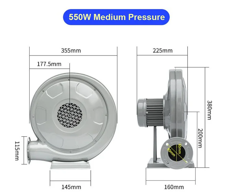 Centrifugal Air Fan, 750W, 220V, 50Hz - detail 4