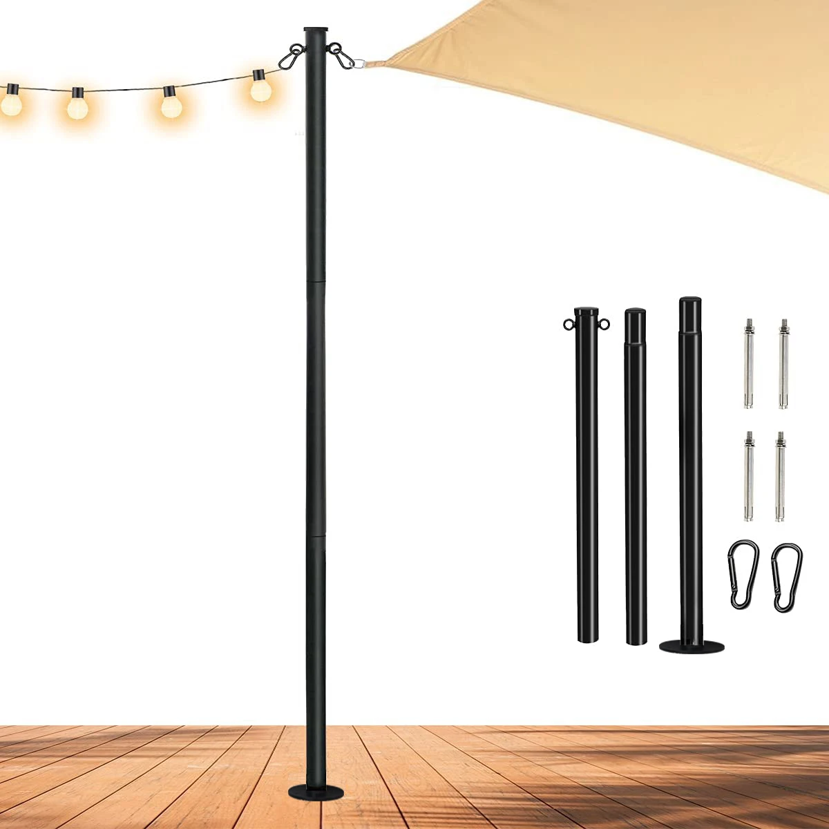 freestanding festoon pole