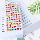 Indian Jewelry 2021 Stylish Stainless Steel Needle Studs 36 Pairs Of Acrylic Indian Cheap Jewelry Stud Earring Set For Girls