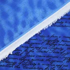 Fabric Silk Blight Blue Colors 100% Pure Mulberry Custom Words Digital Printed Fabric Silk For Neckties