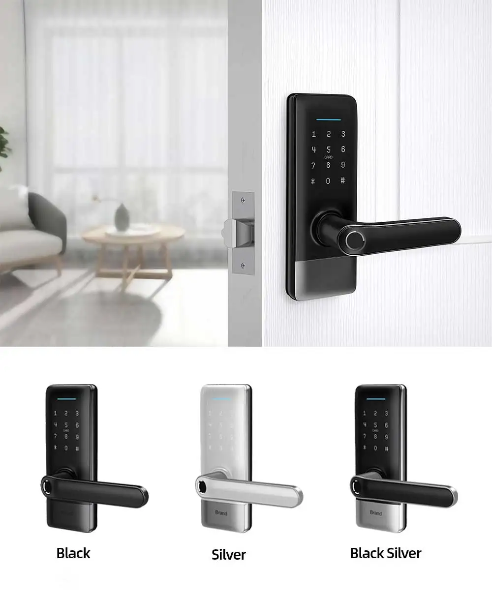 Liliwise Smart Door Lock with 200 Fingerprint Capacity 200 Card Capacity and 150 Password Capacity for Residential and Airbnb 4