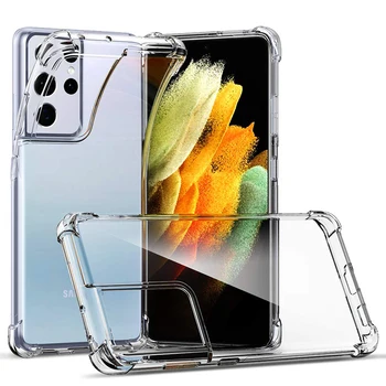 Transparent Shockproof TPU Phone Cases Back Cover for Samsung Galaxy A71 A52 A32 Note20 S20 Plus S21 S22 Ultra Clear Case