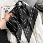 Scarf 2020 New Niche Design Geometric Twill 90 Big Square Scarf Female Autumn And Winter Warm Scarf Shawl