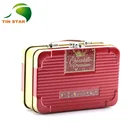 Metal Biscuit Tin Metal Custom Wholesale Moisture-Proof Metal Christmas Food Biscuit Cookie Tin Box With Handle