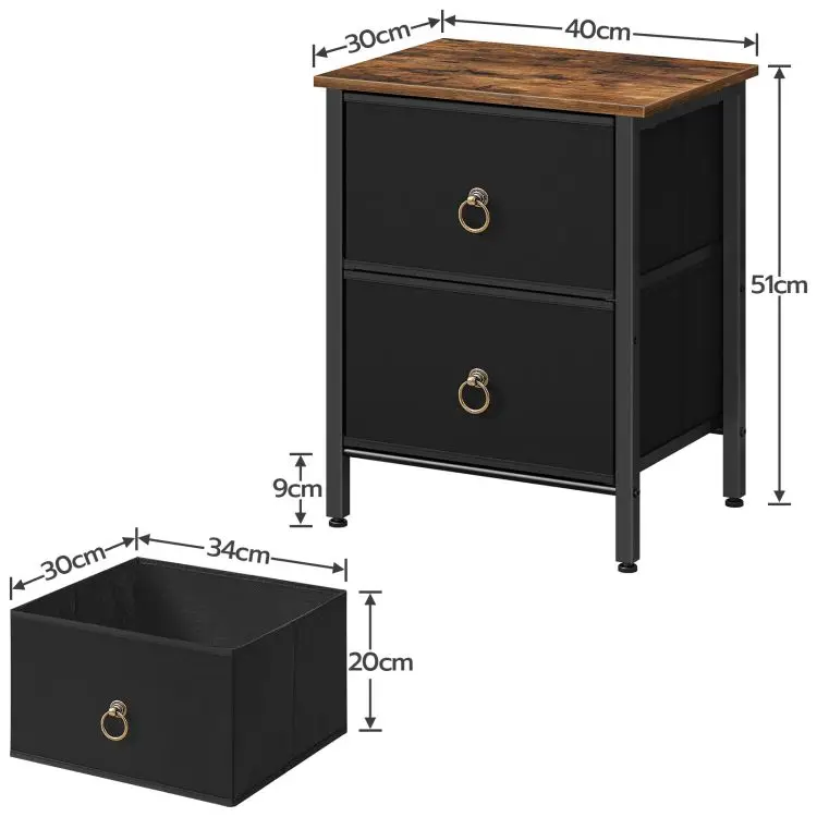 Wholesale Wooden Modern Rustic Black White Coffee Bedside Table Nightstand End Bed Side Table With Drawers Storage for Bedroom