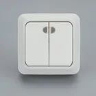 German Switch 2 Way Switch 2 Gang 1 Way German Standard Surface Mounted Light Switch With Lamp