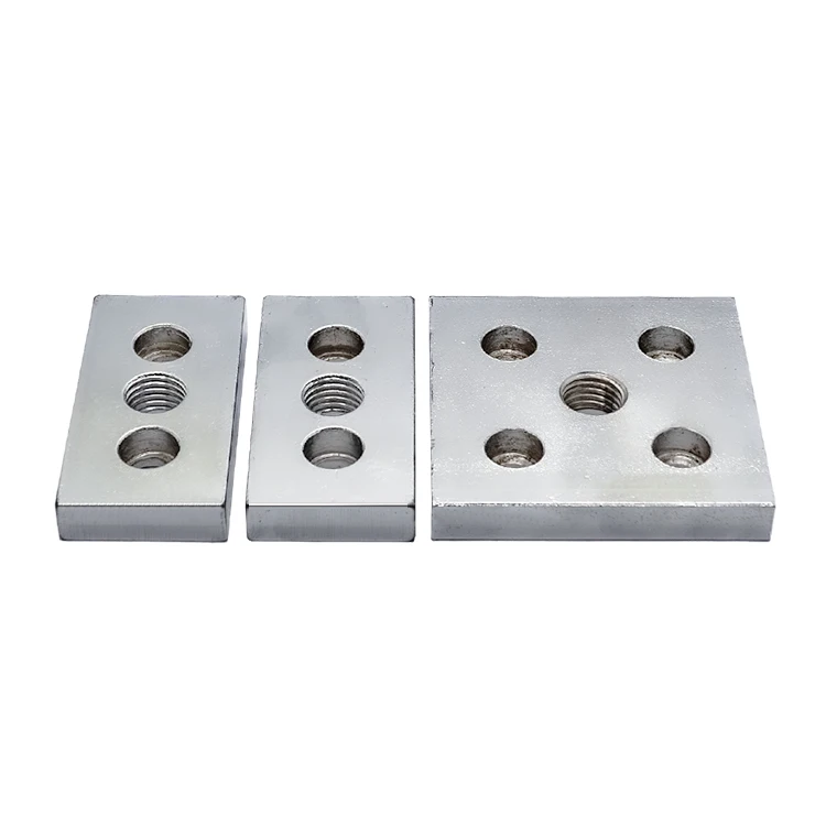 Industrial Aluminum Profile Accessories 4080/4590/8080 Carbon Steel End Face Connection Plate Foot Cup Foot Support manufacture
