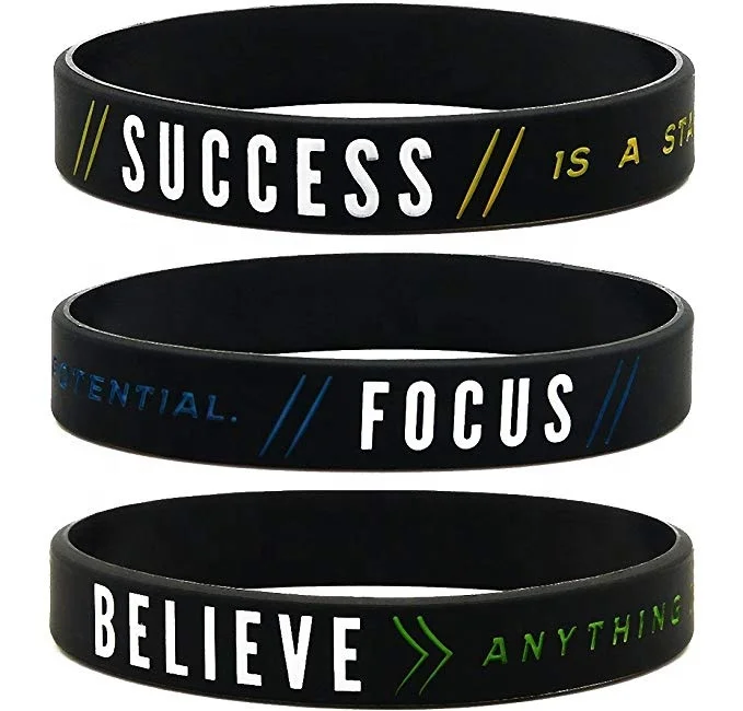 motivational rubber wristbands