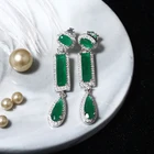 Cz 925 Earrings Low MOQ Fashions Women Diamond Cz Zircon 925 Sterling Silver Gold Water Tear Drops Earrings