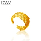 Ring Gold Zircon Zircon Ring Zircon Silver Feather Shape Hiphop Ring Gold Color Zircon Stone Ring Women Jewelry
