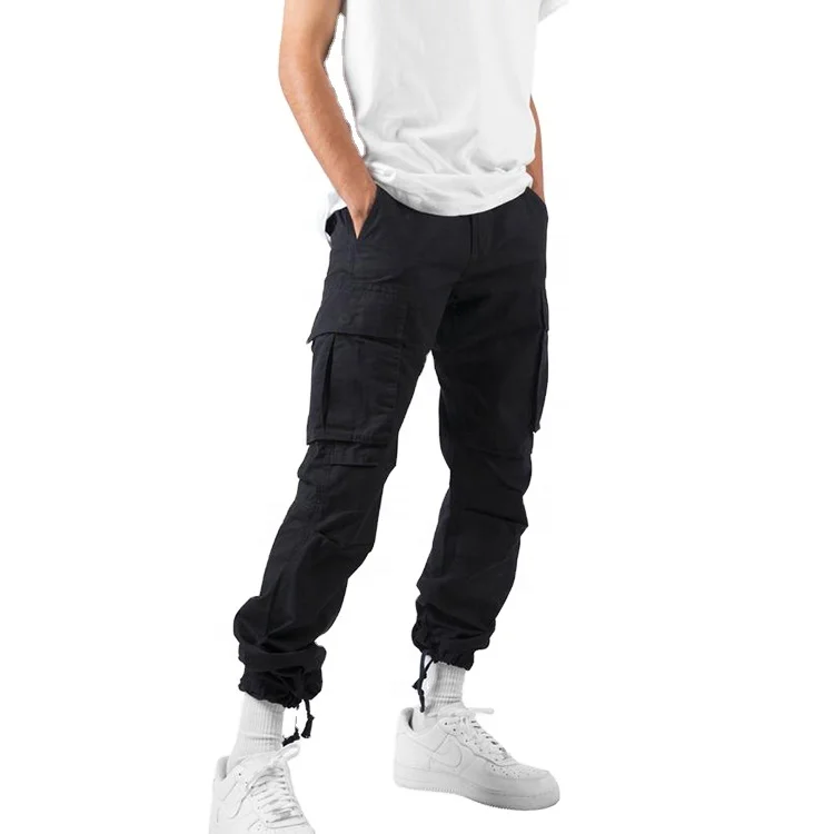 Woven Cotton Cargo Pants 