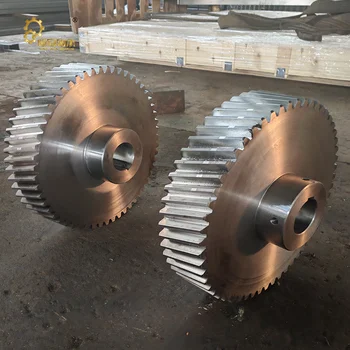 Luoyang HGB OEM Large Diameter Carbon steel Double Helical Herringbone gear