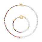 Pearl Pearl Rice Beads Necklace Jewelry Fashion Bohemian Style Necklace Bracelet For Women Jewelry