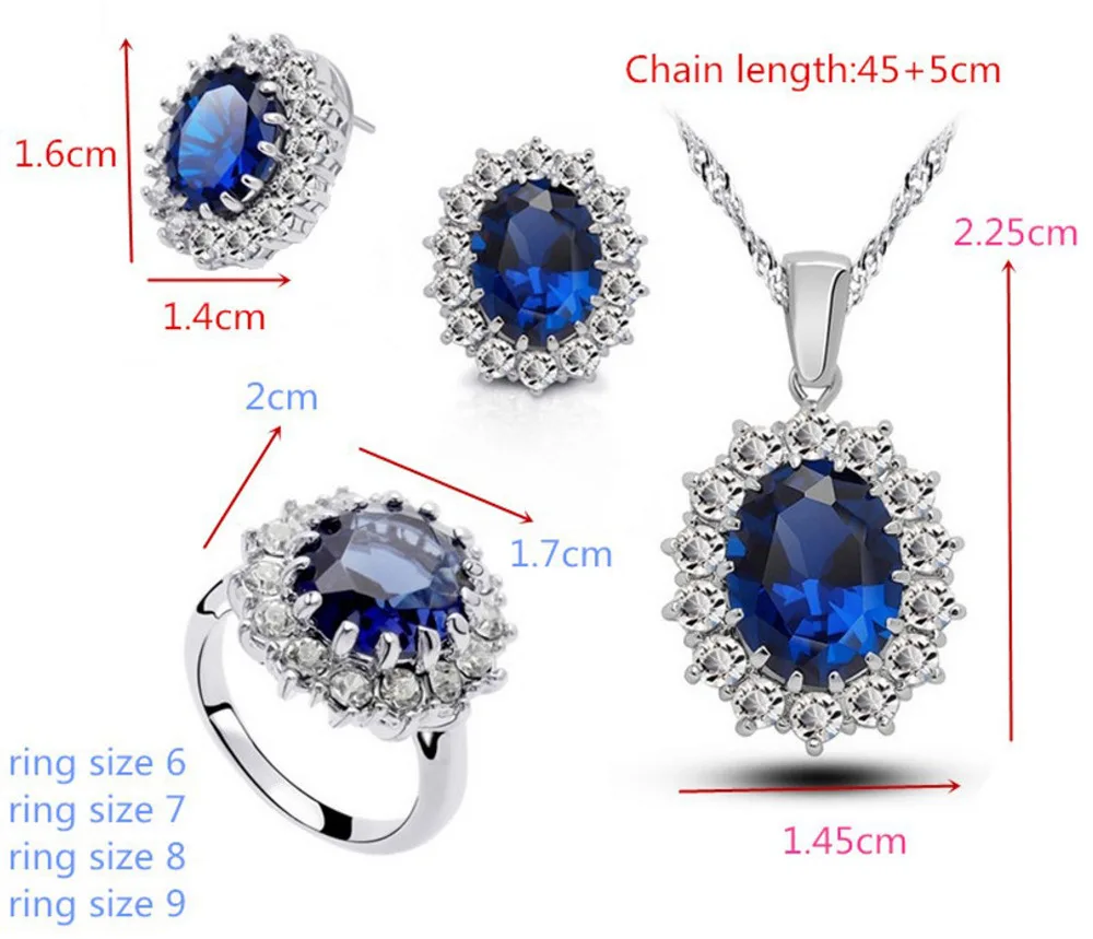 Fashion sunflower jewelry set full diamond luxury jewelry three-pieces temperament women accessories wholesale