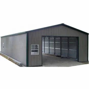 Easy to ship and build Prefabricated simple steel structure garage