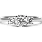 Engagement Engagement Ring Women IGI 1 Carat Engagement Platinum Gold Synthetic Diamond Ring