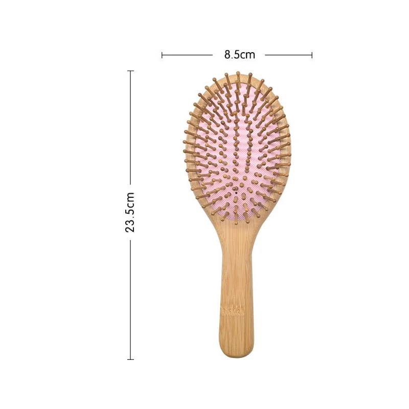 Wholesale air cushion round massage comb portable hairdressing wood smooth hair airbag massage comb bamboo massage comb