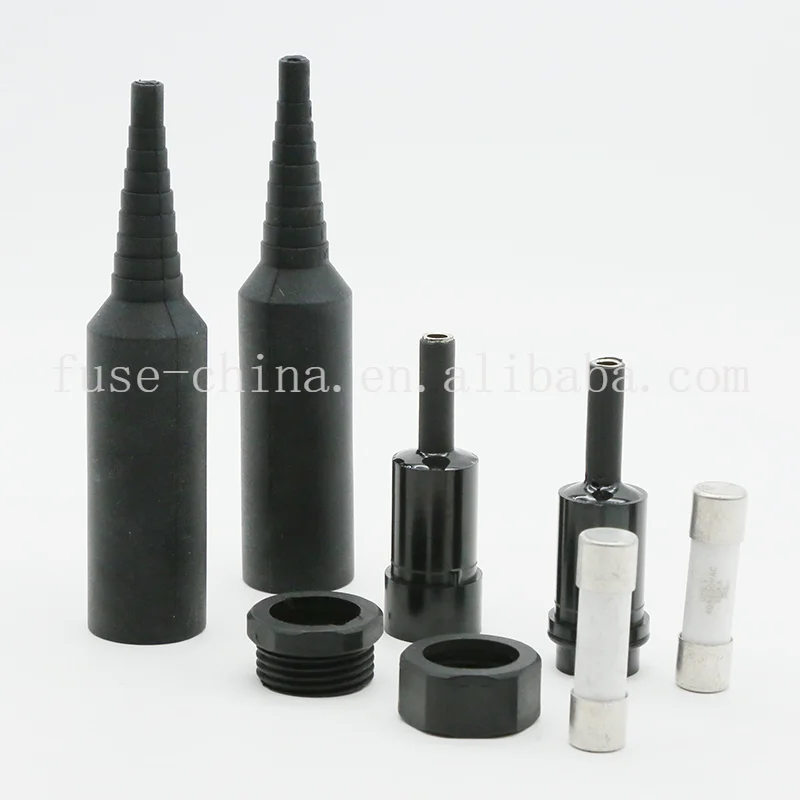 IP67 Waterproof 600V In-line Fuse Holder for 10x38mm Fuses with Bakelite Housing and Silicone Casing