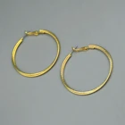 Gold Earrings Earrings Delicate Fashion Gold Jewelry Circle Shaped Inset 14k Gold Plated Hoop Earrings