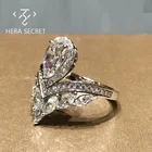 Engagement Ring 2021 White Pear Cut Engagement Ring Women Luxurious Diamond Ring