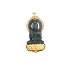 Jade Necklace Factory Hot Selling Bodhisattva Horse Gray Jade Pendant Jade Buddha Pendant Necklace