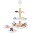 Toy Wooden Simulation Cake Afternoon Tea Toy Children's Kitchen Play House Simulation Food Baby Birthday Gift